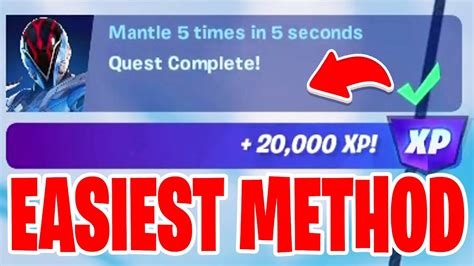 Easy Method Mantle 5 Times In 5 Seconds Fortnite Youtube