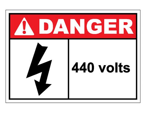 Danger 440 Volts Sign Veteran Safety Solutions