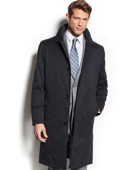Lyst London Fog Coat Durham Raincoat In Black For Men