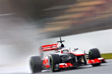 P2 Jenson Button 1m23633 Vodafone Mclaren Mercedes Test Day 4