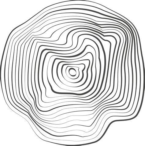 Topography Line Circles Tree Rings Organic Pattern Nature Wavy