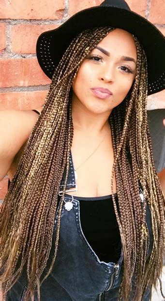 Box Braids With Color 30 Colored Box Braids Styles