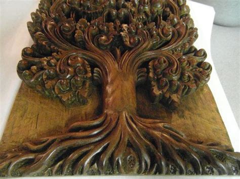 Tree Of Life Wood Sculpture Tree Of Life Art Tree Carving
