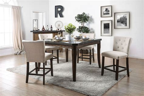 Great selection of gold dining room table sets. Schoten Rose Gold Counter Height Dining Room Set from ...
