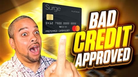Get Approved For The Surge Credit Card With Bad Credit Youtube