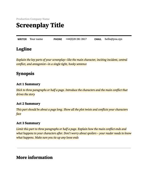 How To Write A Synopsis For Film