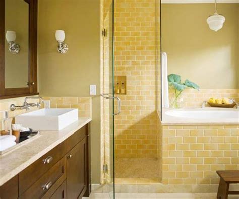 There's something classic, something empire in it. 33 vintage yellow bathroom tile ideas and pictures