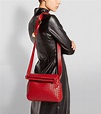 Bottega Veneta red Leather Intrecciato BV Fold Cross-Body Bag | Harrods UK