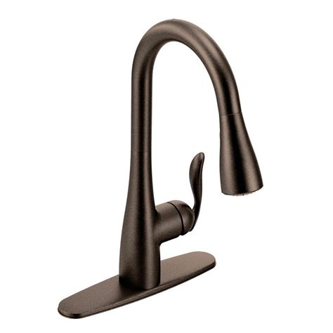 Shop moen kitchen pull out faucets such as the aberdeen, extensa, brantford and arbor series at faucet depot! MOEN Arbor Single-Handle Pull-Down Sprayer Kitchen Faucet ...