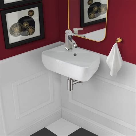 Swiss Madison Plaisir Glossy White Wall Mount Rectangular Bathroom Sink