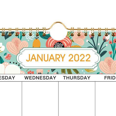 2022 Wall Calendar Monthly Wall Calendar 2022 15 X 115 Jan 2022