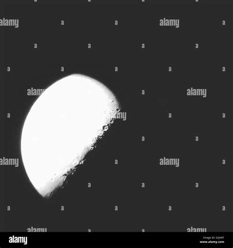 Moon Through A Telescope Stock Photo Alamy