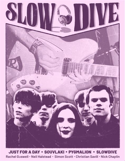 Slowdive 24 Grunge Posters Tour Posters Music Poster