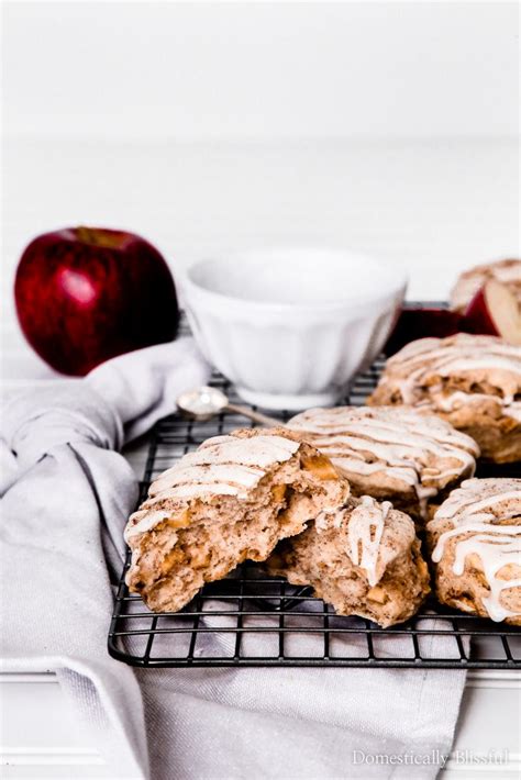 The cream is the most delicious part of any dessert. Cinnamon Apple Biscuits - Domestically Blissful