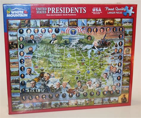 White Mountain 1000 Pc United States Presidents Puzzle