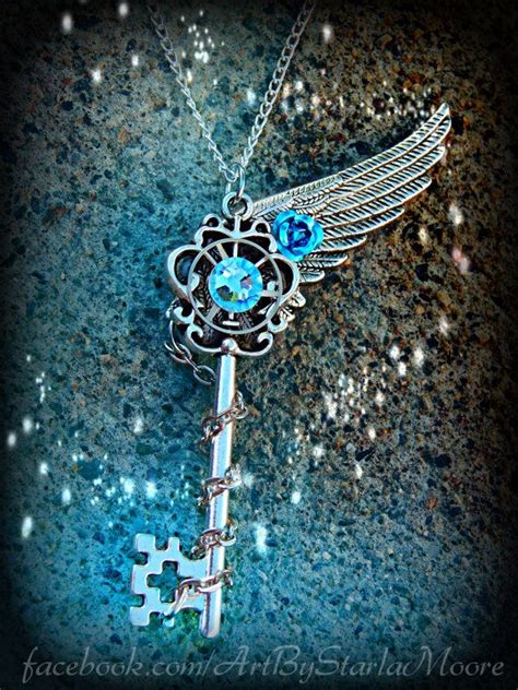 Silver Messenger Fantasy Key Magical Jewelry Key Jewelry Jewelry