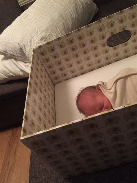 This Baby Sleeps In A Cardboard Box But Wait Until You See Why Baby