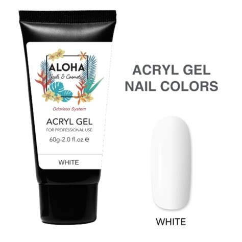 Acryl Gel Aloha Uv Led White Builder Gr Aloha Nails Cosmetics