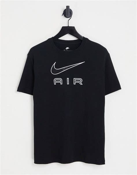 Nike Air Logo Oversized Boyfriend T Shirt In Black Asos In 2023