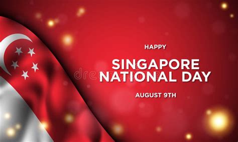 Singapore National Day Background Design Stock Vector Illustration Of