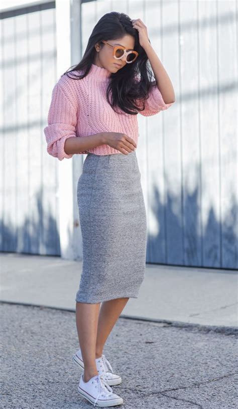 Arriba Imagen Grey Pencil Skirt Outfit Abzlocal Mx