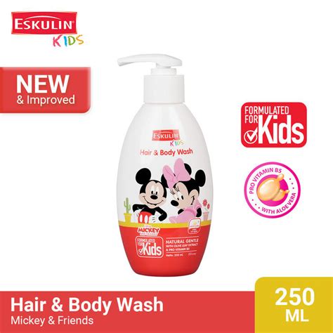 Eskulin Kids Hair And Body Wash Mickey And Friends 250ml Botol Lazada