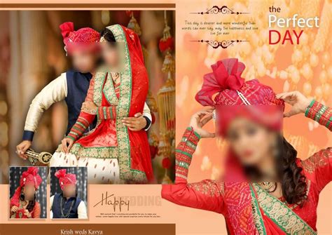 Indian Wedding Album Cover Design 17x24 Psd Templates