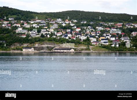 Port And Town Of Harstad Hinnoya Island Troms County Norway Stock