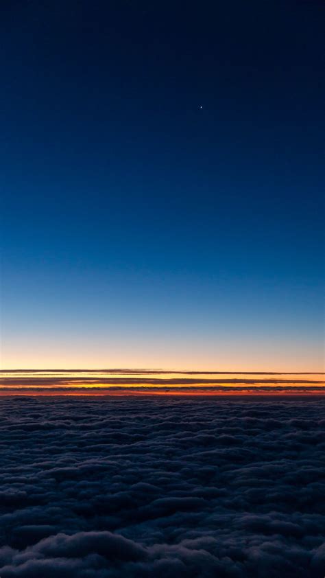 Horizon Sky Clouds Sunset Wallpaper 1080x1920