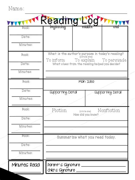 45 Printable Reading Log Templates Word Excel