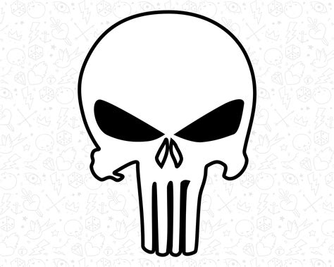 The Punisher Logo Svg Skull Svg Punisher Sticker Punisher Decal