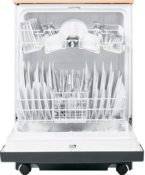 Ge Gsc3500dww Full Console Portable Dishwasher With Piranha Hard Food