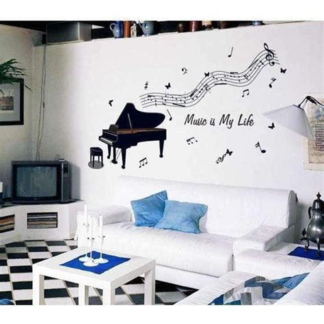 Wall Stickers Music Themed Home Decor Piano Music Is My Life Music