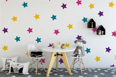 Bright Star Wall Stickers Star Wall Stickers Nursery Wall Stickers