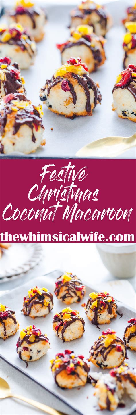Simple and effective, with just five ingredients to a festive favourite. Christmas Coconut Macaroons {GF, DF, Nut Free} | Coconut macaroons, Macaroons, Baking