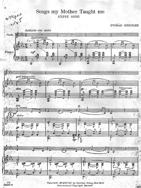 Dvorak Kreisler Songs My Mother Taught Me Pdf