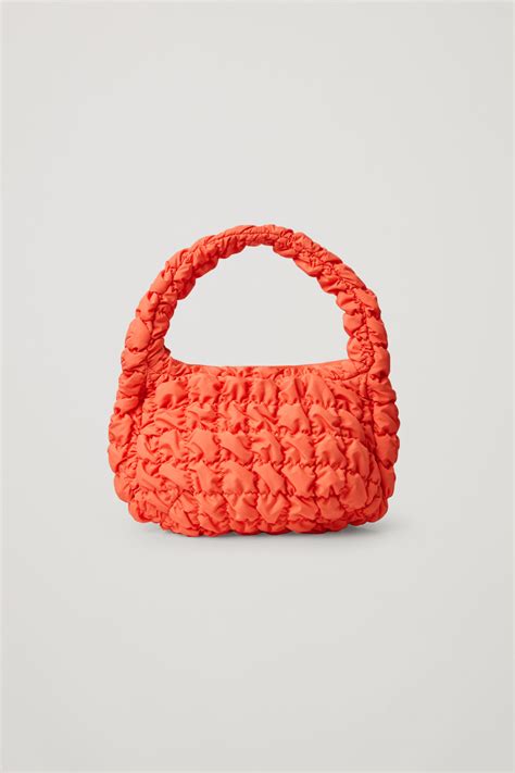 Quilted Mini Bag Orange Cos