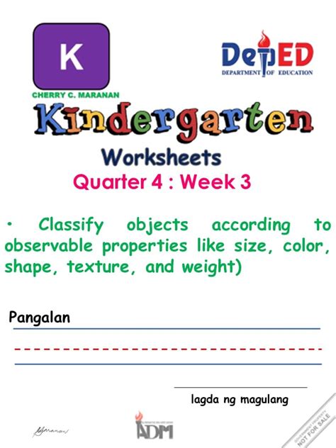 Quarter 4 Week 3 Funlearning With Teacher Cherry