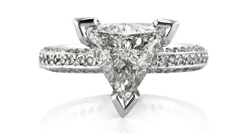 Engagement Rings With Trillion Cut Diamond Centers Engagement 101