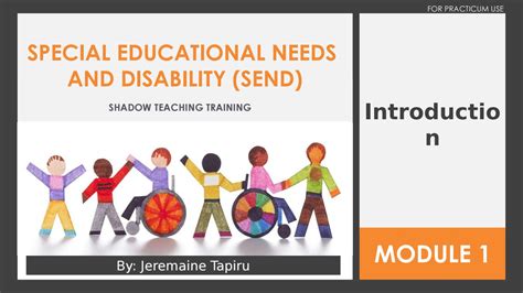Module 1 Introduction To Special Educational Needs And Disability By