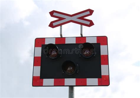 Railway Crossing Warning Stock Image Image Of Warning 80271929
