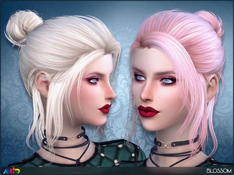 Created By Anto Anto Blossom Hair Created For The Sims 4 Messy