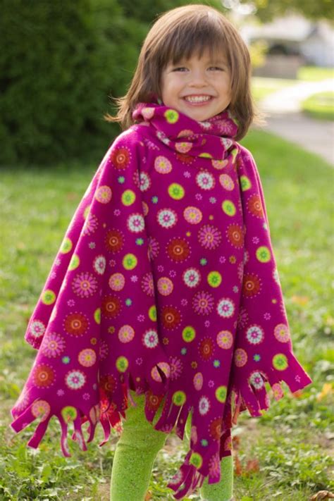 Check spelling or type a new query. Easy Fleece Poncho Pattern for Kids - Sew Crafty Me | Kids ...