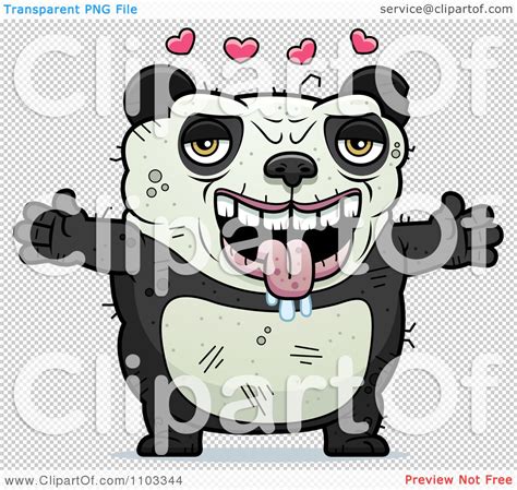 Clipart Loving Ugly Panda Royalty Free Vector Illustration By Cory