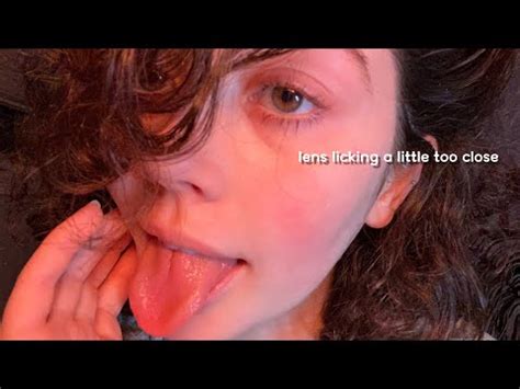 Asmr Extremely Close Up Lens Licking With Breaths And Slurps Wet Mouth