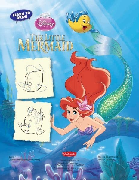 Images Of How To Draw Flounder From The Little Mermaid Step By Step