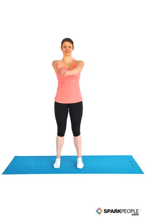 Standing Wristbiceps Stretch Exercise Demonstration Sparkpeople