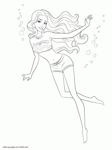 New, printable coloring pages with barbie doll, her boyfriend ken, some friends, and numerous pets are here for you! Barbie in a Mermaid Tale colouring pages 5 || COLORING ...