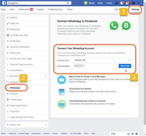 How to Link/Add WhatsApp to a Facebook Page - SociallyPro