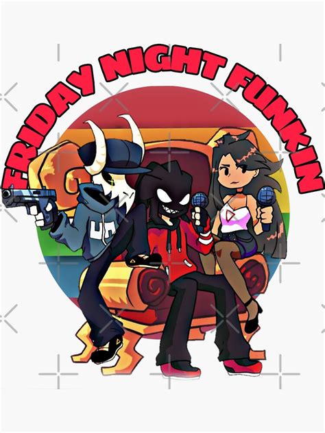 Friday Night Funkin The Best Characters Unique Fnf Sticker For Sale
